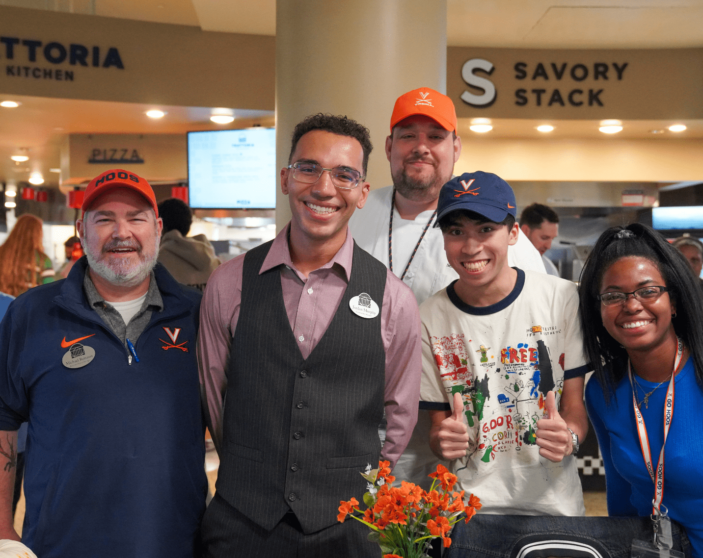 UVA Dine team members at the Farm to Fork event. 